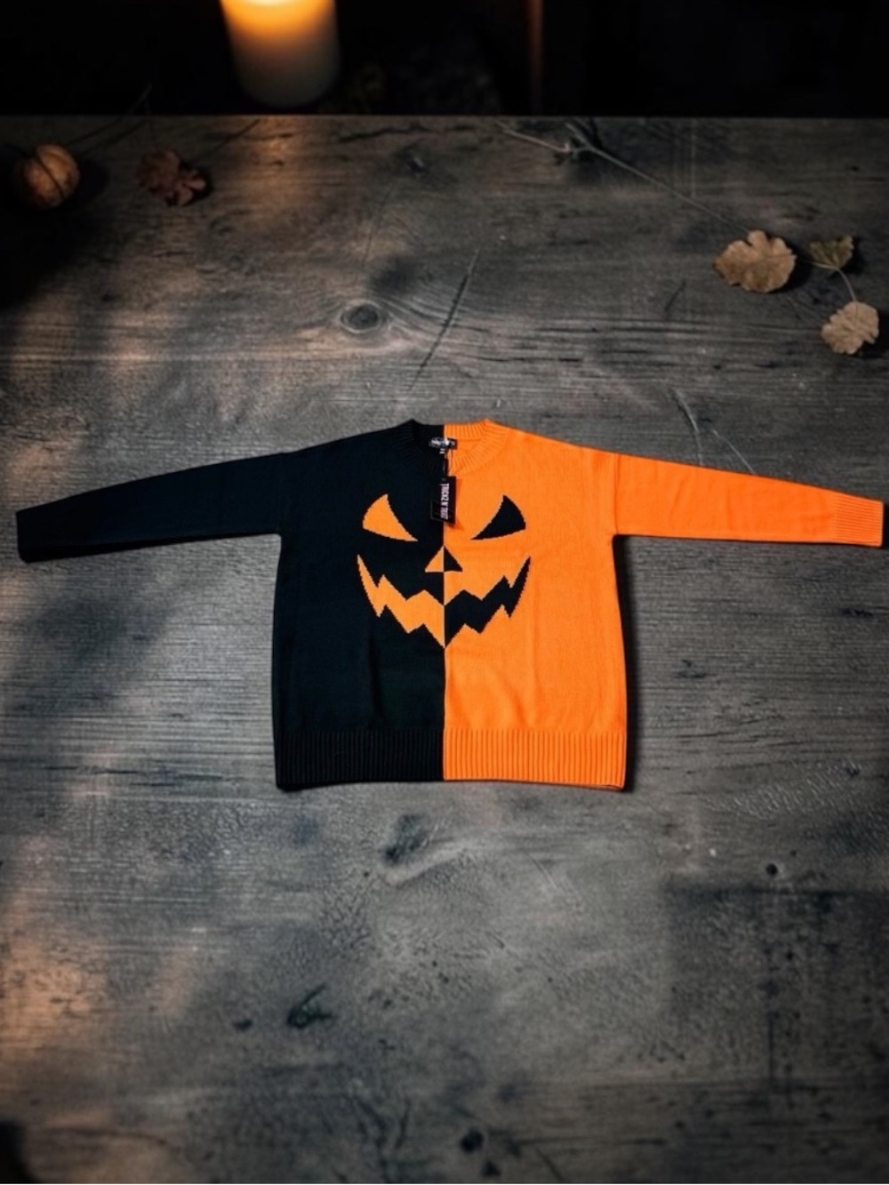 DOLLS KILL XL/XXL OVERSIZED PUMPKIN SWEATER FEELIN' HOLLOW INSIDE PUMPKIN
